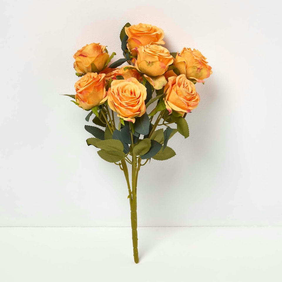 image 1 of Homescapes Artificial Bouquet of Yellow Roses