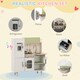 image 3 of AIYAPLAY Toy Kitchen Playset, Kids Play Kitchen Role Playing Game with Phone, Ice Maker, Stove, Sink, Utensils, for Ages 3-6 Years - White