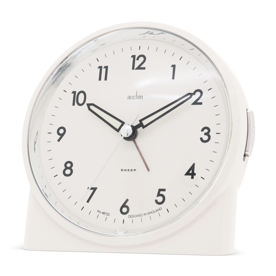 image 1 of Acctim Arlo Non-Ticking Sweep Luminous Tipped Hands Analogue Backlight Alarm Clock