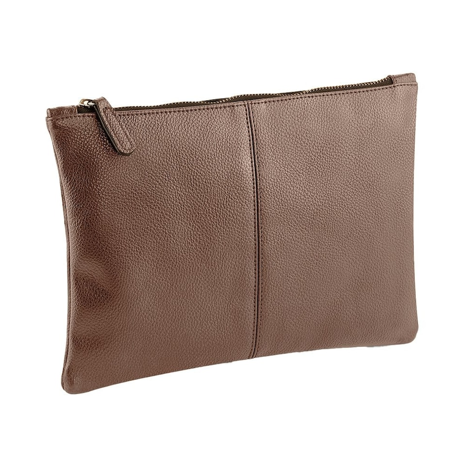 image 1 of Quadra Nuhide Zipper Pouch - Tan - One Size | Brown