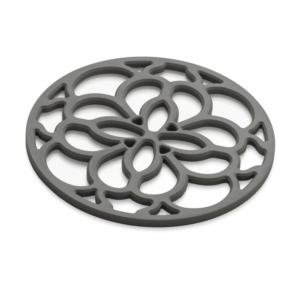 image 1 of Zeal Mini Silicone Heritage Circular Trivet, 13cm, Elephant Grey