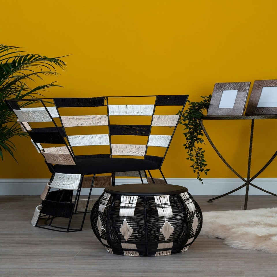 image 1 of Stylish Design Beige, Black And White Chair, Contemporary Occasional Chair, Comfortable Accent Chair Multi