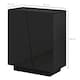 image 7 of HOMCOM High Gloss Storage Cabinet for Bedroom Living Room Dining Room Black Black