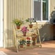 image 2 of Outsunny Flower Stand Plant Display Rack 3-Tier Foldable Wood Garden Patio