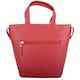 image 2 of Premium Soft Leather Cross Body Shoulder Twin Tote Style Handbag Red | Red