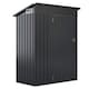 image 5 of COSTWAY All-Weather Storage Shed Utility Tool House w/Top Sloping Design-Grey