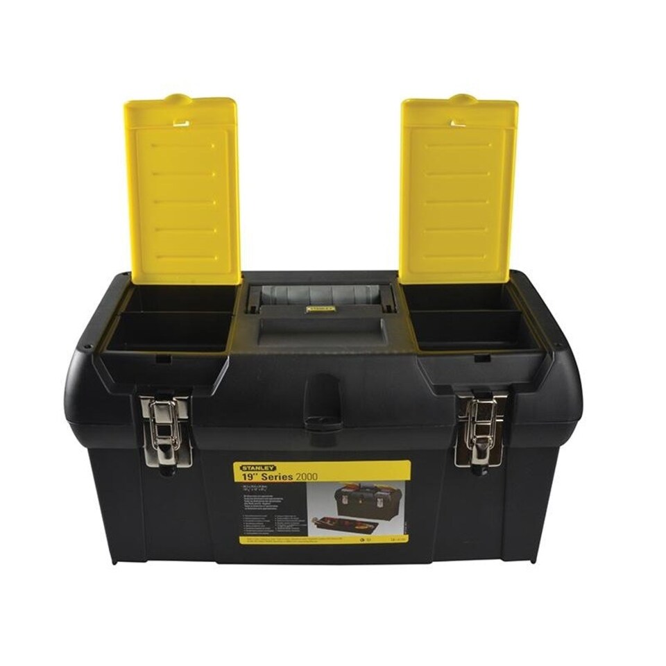 image 1 of Stanley Hand Tools Tool Box With Metal Latches - Multi Colour - 50cm (19in) Multi