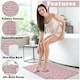 image 2 of VELVETIO 2Pc Pebble Bath Mat Set Memory Foam Bathroom Toilet Rugs Pink | Blush Pink