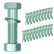 M16 (16mm) x 65mm High Tensile Tow Bar Ball Fixing Bolts Washers + Nuts 20 Pack