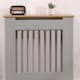image 7 of Small Grey Wooden Slatted Grill Radiator Cover MDF Cabinet