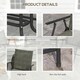 image 6 of Outsunny Patio Furniture Set, Garden Set w/ Table, Foldable Chairs, a Loveseat