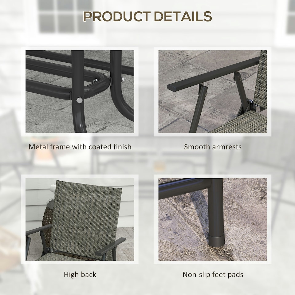 image 1 of Outsunny Patio Furniture Set, Garden Set w/ Table, Foldable Chairs, a Loveseat