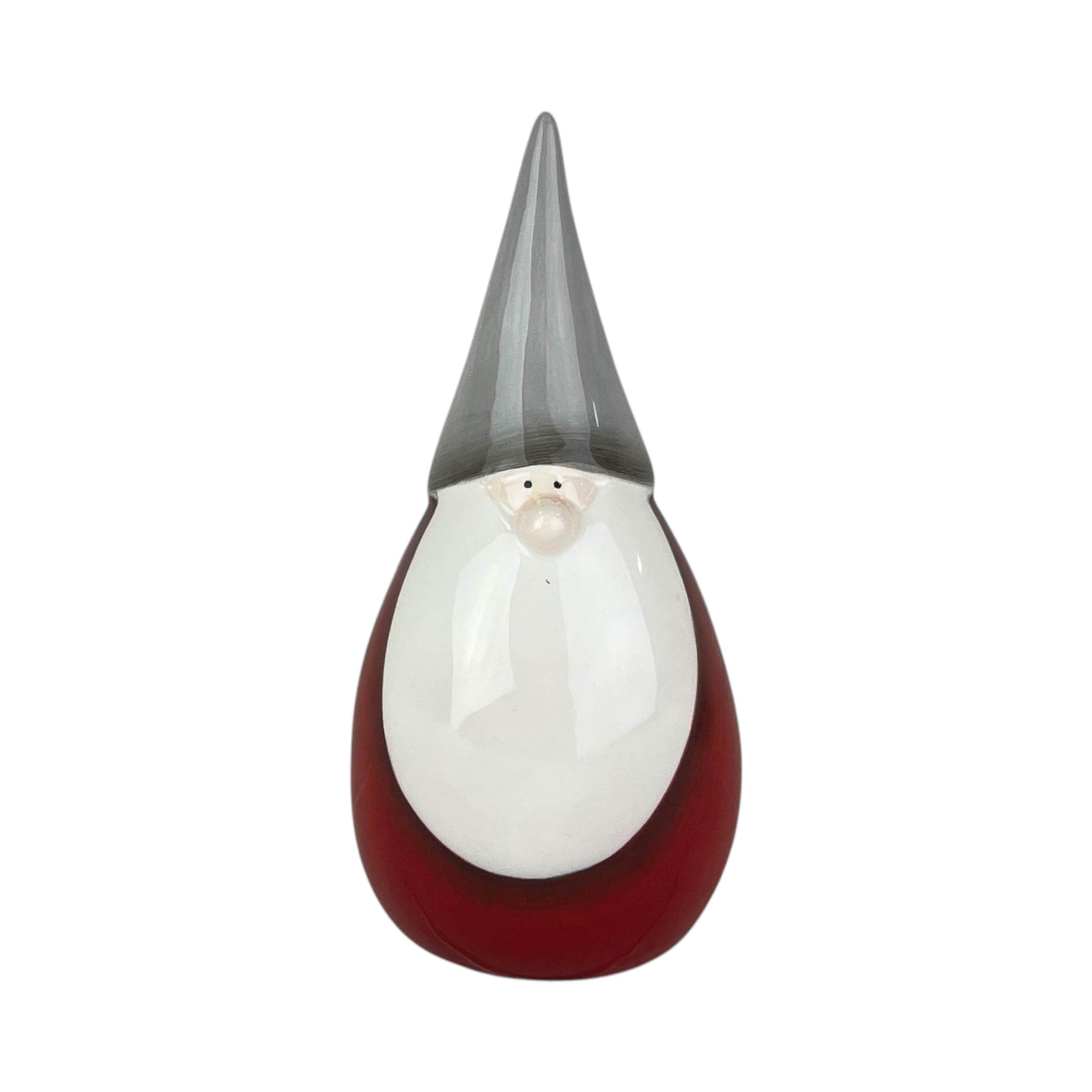 Four Candle Red Ceramic Santa Christmas Decoration