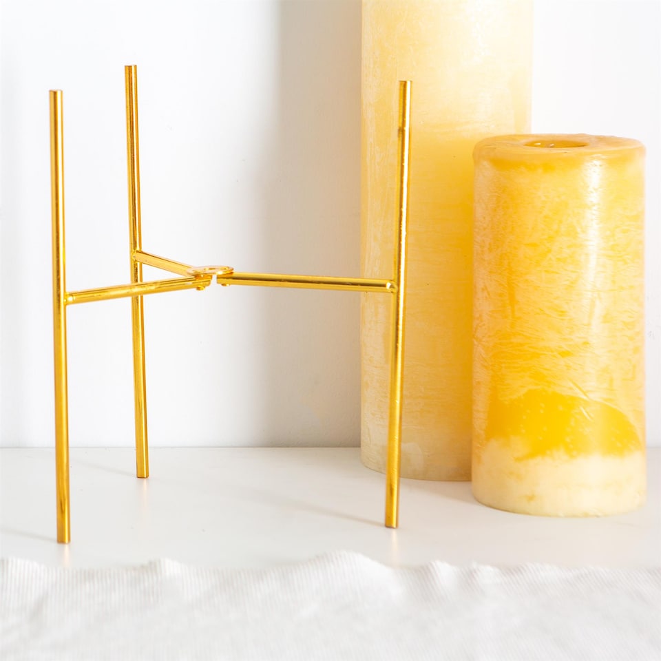 image 1 of Nicola Spring Plant Pot Stand - 19cm - Gold | Gold | Gold