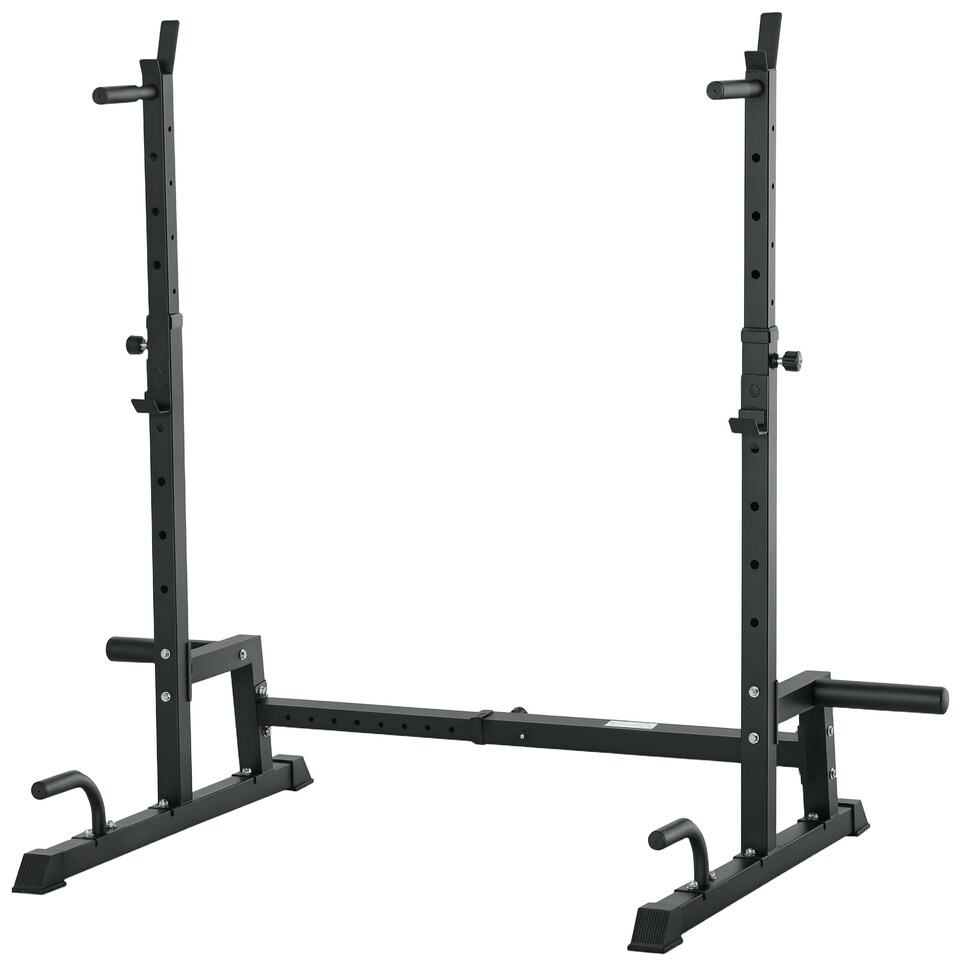 image 1 of HOMCOM Multifunction Barbell Squat Rack Adjustable Height Weight Lifting