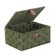 image 2 of Medium Forest Green Woven Paper Rope Hamper | Green | Green