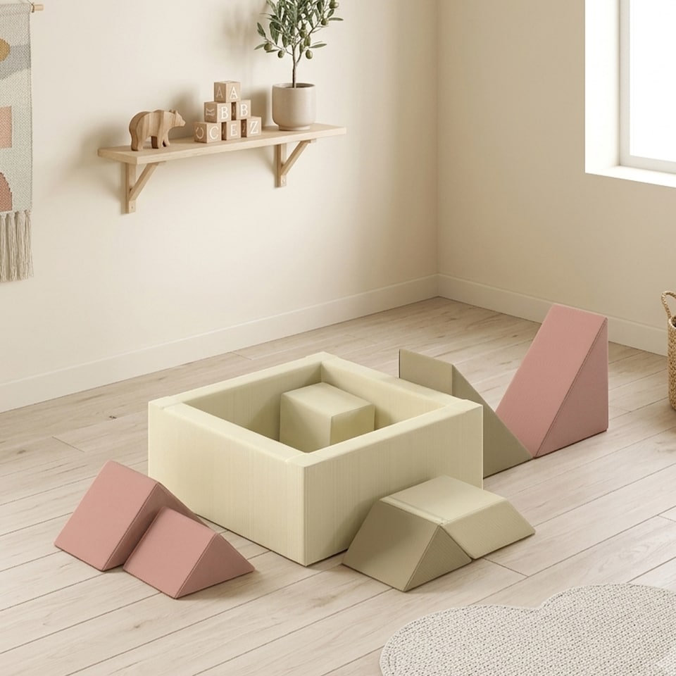 image 1 of AIYAPLAY 9 Pieces Soft Play Sets with Tangram Play, Removable Cover
