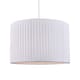 image 2 of Contemporary Designer Double Pleated White Cotton Fabric 12" Drum Lamp Shade White