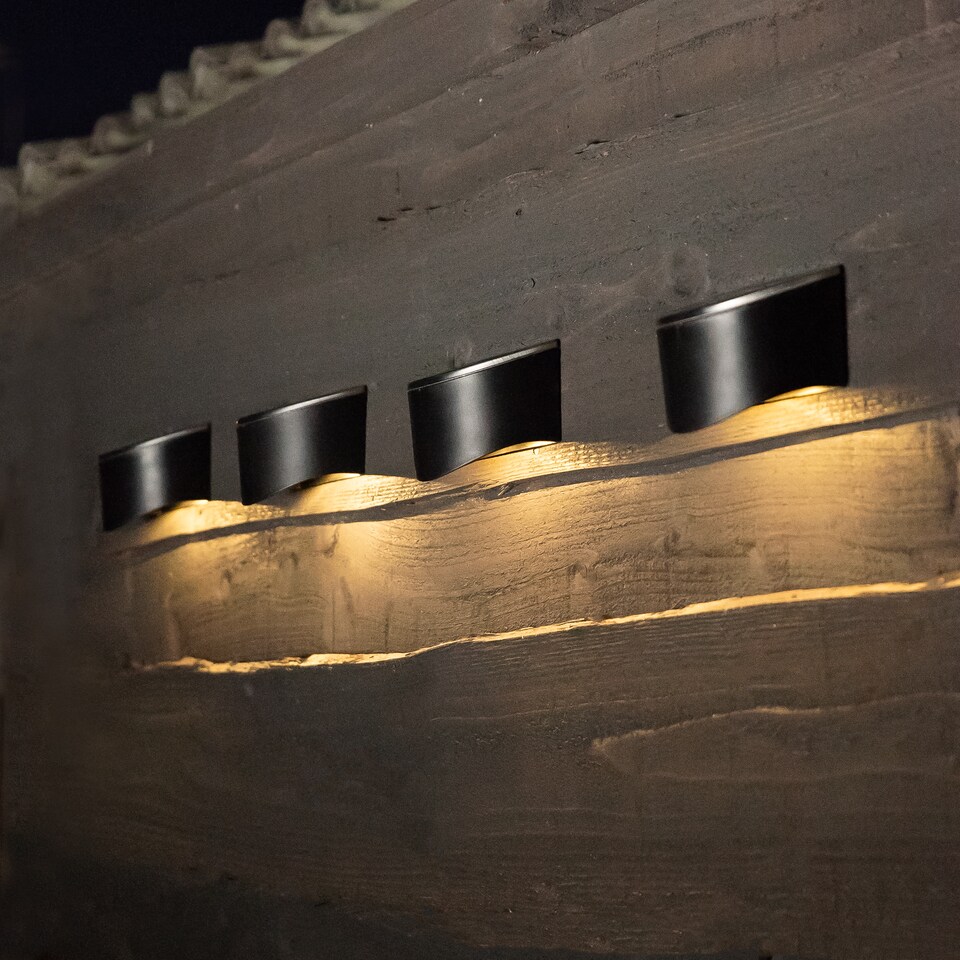 image 1 of Gardenwize Urbane Sleek Solar Fence LED Lights