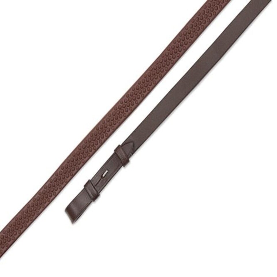 image 1 of Shires Aviemore Soft Rubber Grip Reins 54 Inch Brown | Size: 54X5/8 Inch
Colour: H.Brown