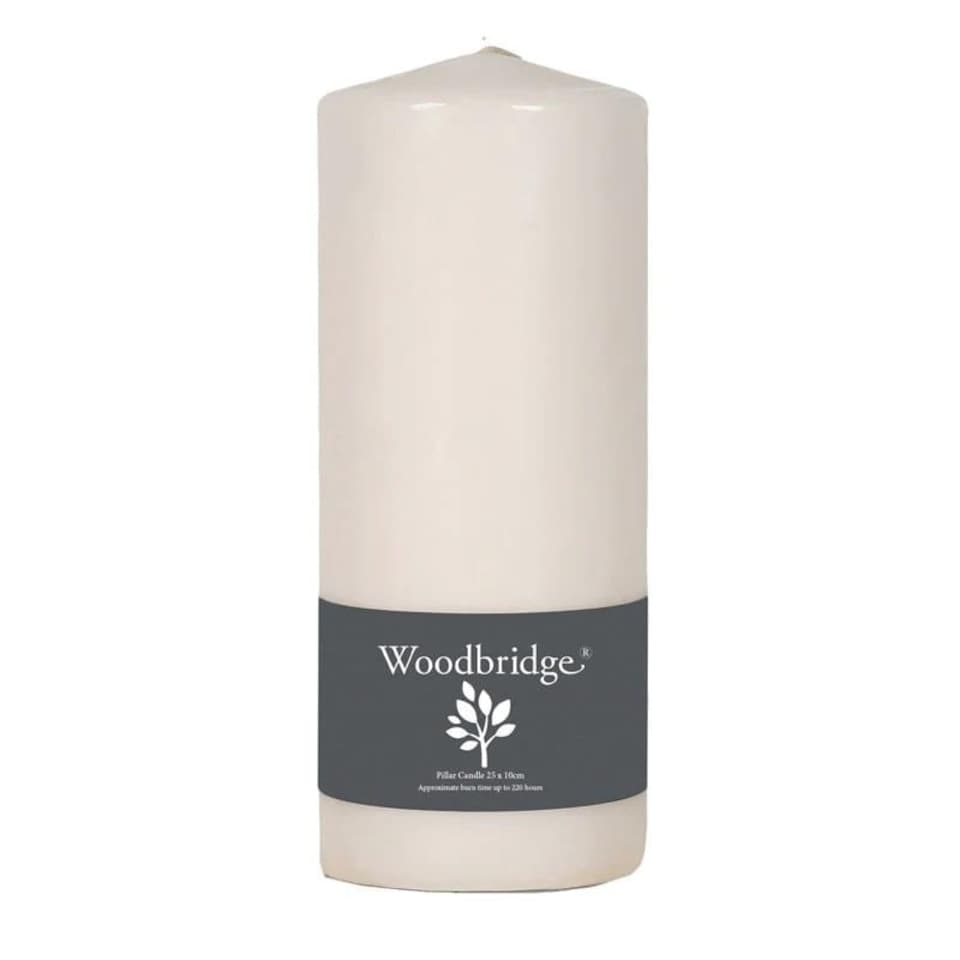 Woodbridge Pillar Candle Ivory 25 x 10cm | Multi
