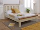 image 2 of 4ft Small Double Real oak & Ivory Cream Solid,strong,wood bed frame.Wooden bedstead | Cream | Small Double