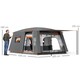 image 7 of Outsunny 4-6 Man Camping Tent with 2 Bedroom, 3000mm Waterproof, Grey 