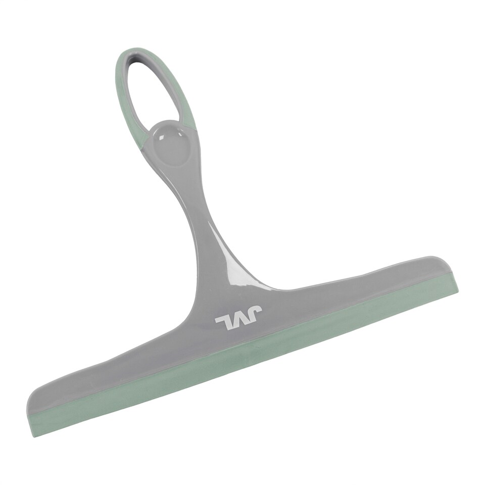 image 1 of JVL Hand Held Window Squeegee Set of 3, Streak-Free Glass Cleaner for Windows, Mirrors & Shower Screens – Grey
