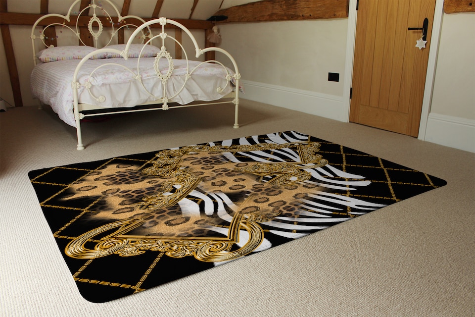 image 1 of Zebra & Baroque Rug | Multi