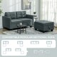 image 4 of HOMCOM Modular Sectional Sofa with Storage 2 Seater Sofa Set Dark Grey Grey