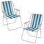 2 x White & Blue Stripe
