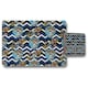 image 2 of Embroidery colorful simplified ethnic skull Blue pattern (Placemat & Coaster Set)