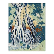 Mist Waterfall Mt. Kurokami Vintage Japan Wall Art Print Hokusai 18x24"