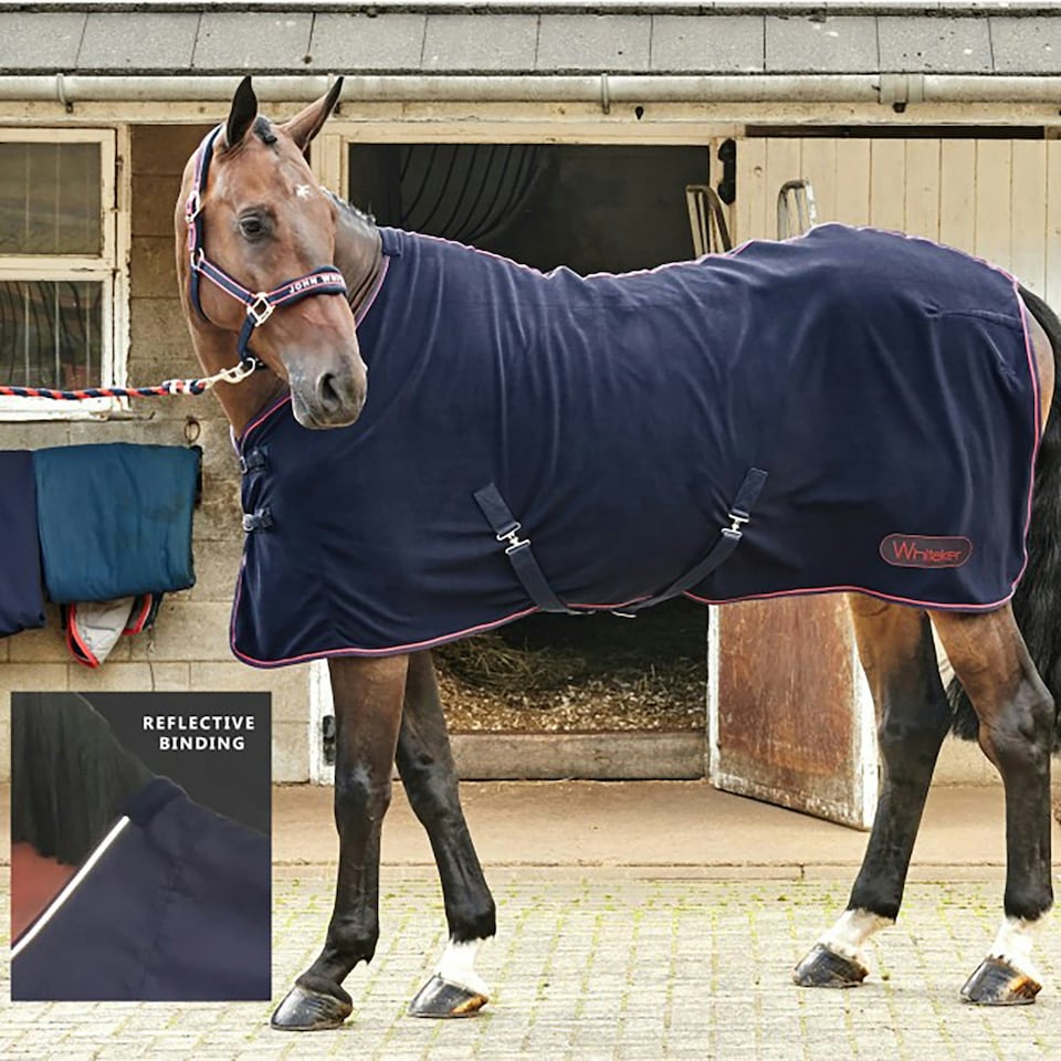 image 1 of Whitaker Rastrick Fleece Rug - Navy/Reflective - 7ft 0in