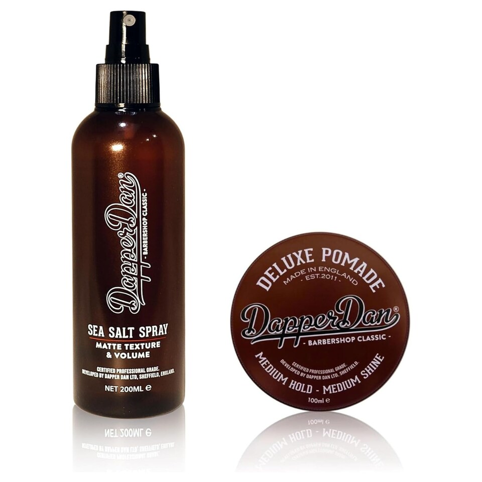 image 1 of Dapper Dan Deluxe Pomade 100ml Sea Salt Spray 200ml BUNDLE | Black