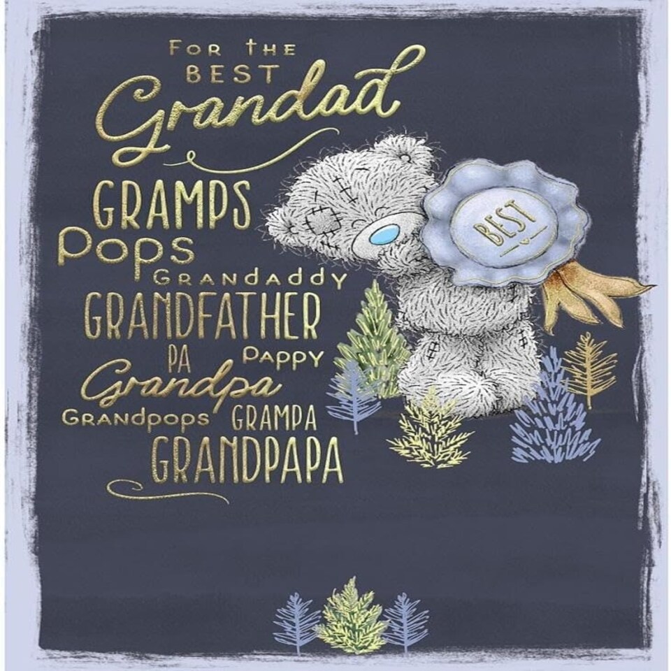 image 1 of Bear With Rosette Grandad Father's Day Card