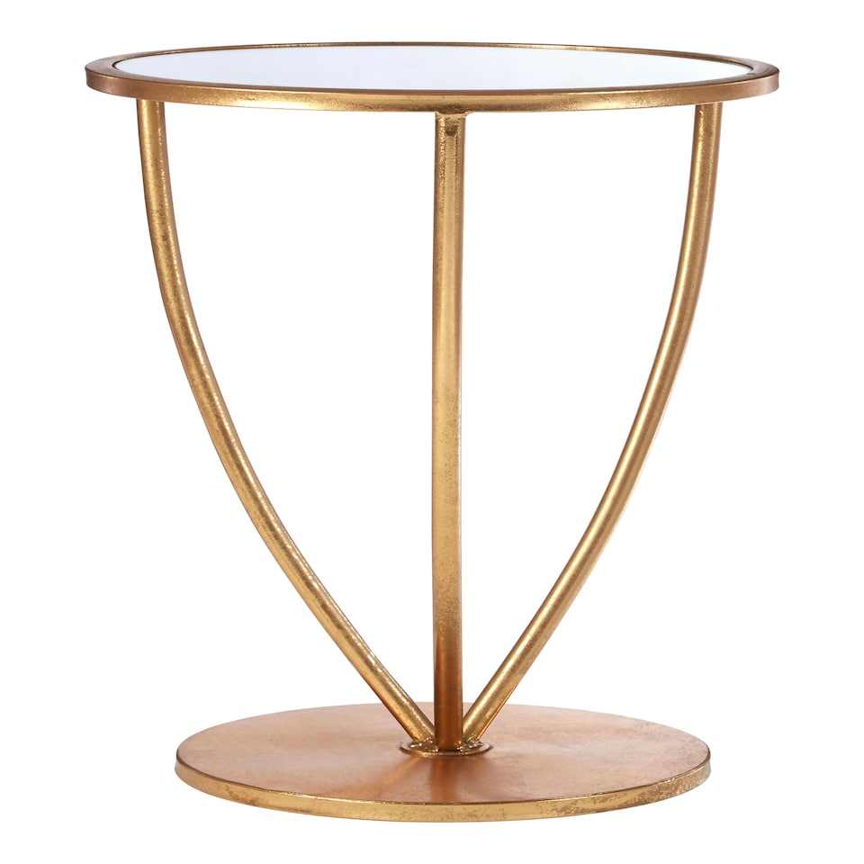 image 1 of Interiors By Premier Elegant Mirror Top And Gold Frame Side Table, Sturdy Side Table By Couch, Versatile Small Lounge Table | Gold