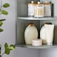image 6 of VonHaus Shrewsbury Grey Bathroom 3 Tier Corner Shelf