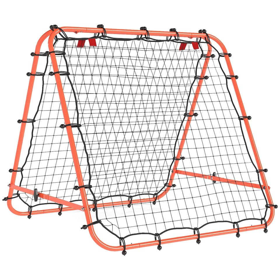 image 1 of HOMCOM Rebounder Net Football Target Goal with Adjustable Angles, Orange