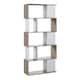image 1 of Maze Open Bookcase 4 Shelves in Jackson Hickory Oak and White
