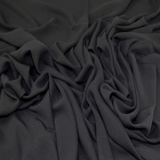 Black Ripple Crepe Fabric for Dressmaking, 148cm / 58" Wide - per metre