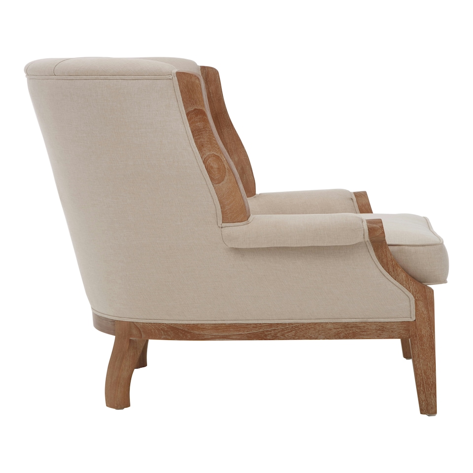 image 1 of Interiors by Premier Cabra Cream Chair Cream