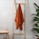 image 5 of Brentfords Luxury 100% Cotton 500GSM Bathroom Bath Towel, 70x115cm - Burnt Orange