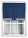 image 3 of FURNISHED Blackout Roller Blind with Silver Glitter Trim and Navy Bow Cut to Size | Blue | Navy | (W) 180cm x (L) 165cm