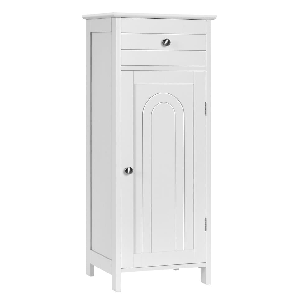 image 1 of COSTWAY Bathroom Storage Cabinet Floor Standing Wooden Cupboard