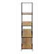 image 3 of Seaford Bookcase with 4 Shelves and 1 Drawer in Black and Oak