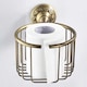 image 3 of Antique Brass Toilet WC Roll or Shampoo Basket Holder Wall Mounted High Quality