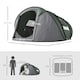 image 7 of Outsunny Camping Tent Dome Pop-up Tent  with Windows for 4-5 Person Dark Green