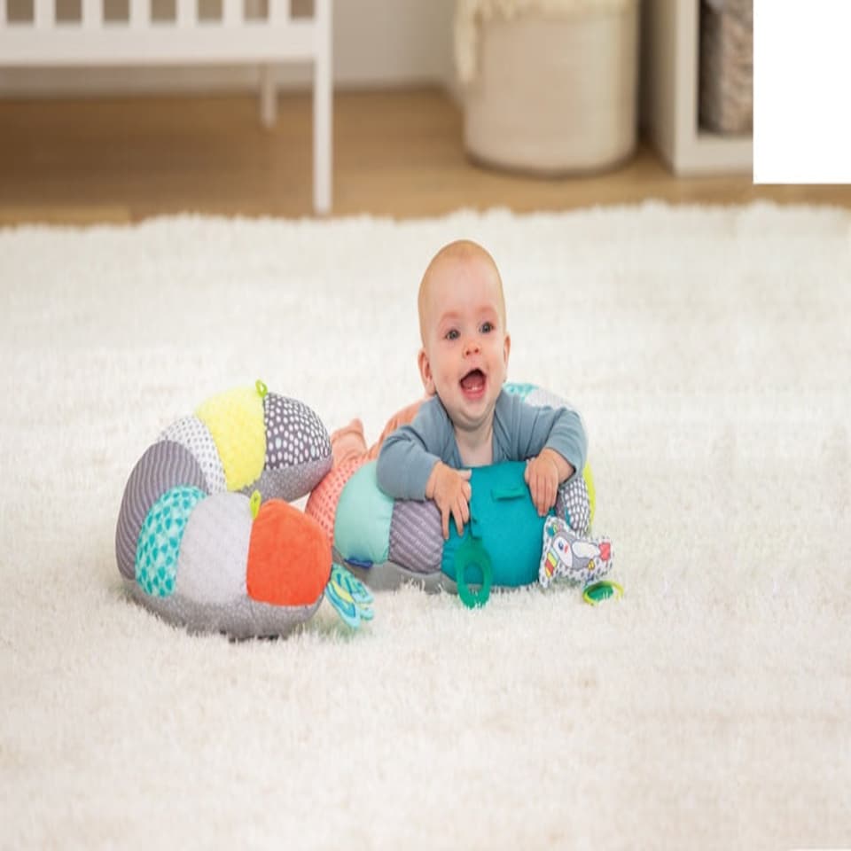 image 1 of Infantino Prop-A-Pillar Tummy Time & Seated Support Pastel