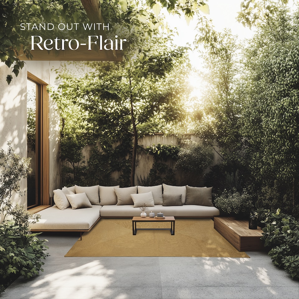 image 1 of Rug Raya - jute look, boho style, for indoor and outdoor, durable, easy-care | Brown | brown | 1